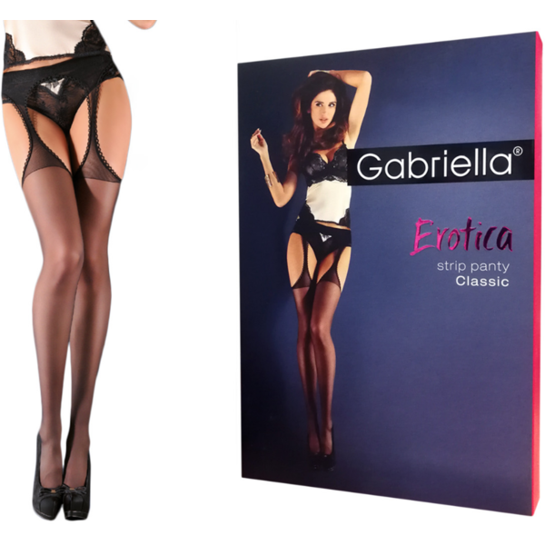Dresuri Dama Cu Portjartier Gabriella Strip Panty Classic