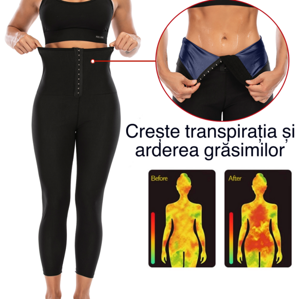 Pressio Colanti Compresivi pentru slabit din Neopren Thermo Slim Aiko negru