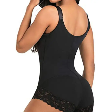 Pressio Body Modelator Nela (fermoar si dantela) negru