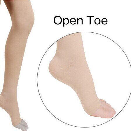 Ciorapi Compresivi Medicinali Pressio AT cu prindere in talie bej vârf deschis 22-32 mmHg